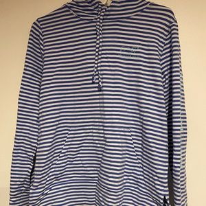 Vineyard Vines blue and white striped hoodie